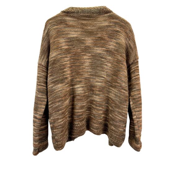 Handmade Knit Cardigan Womens M L Brown Wool Country Western Cottage Boho - Picture 7 of 7